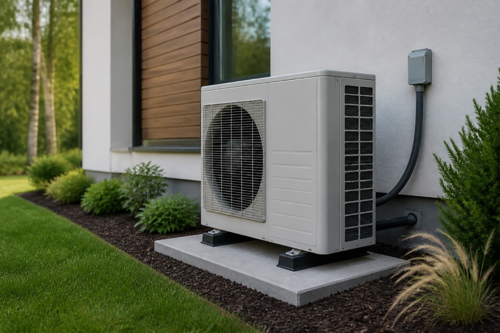 Newly installed HVAC unit